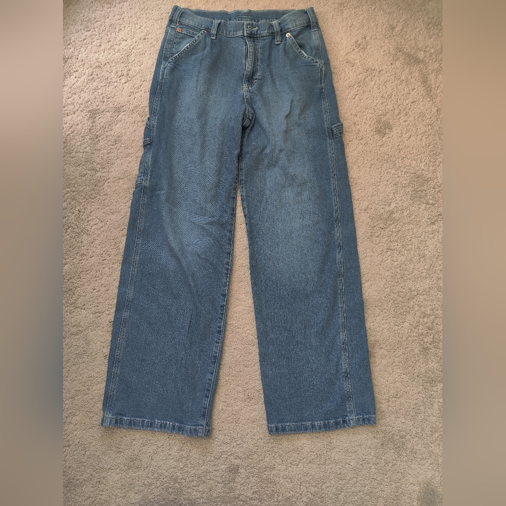 Women's Blue Cargo Jeans
